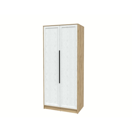 Шкаф распашной Тренд КТ-Ш2 (Дуб золотой ЛДСП/ Дуб полярный ЛМДФ) Ш918 В2128 Г547 Шкаф распашной Тренд КТ-Ш2 (Дуб золотой ЛДСП/ Дуб полярный ЛМДФ) Ш918 В2128 Г547